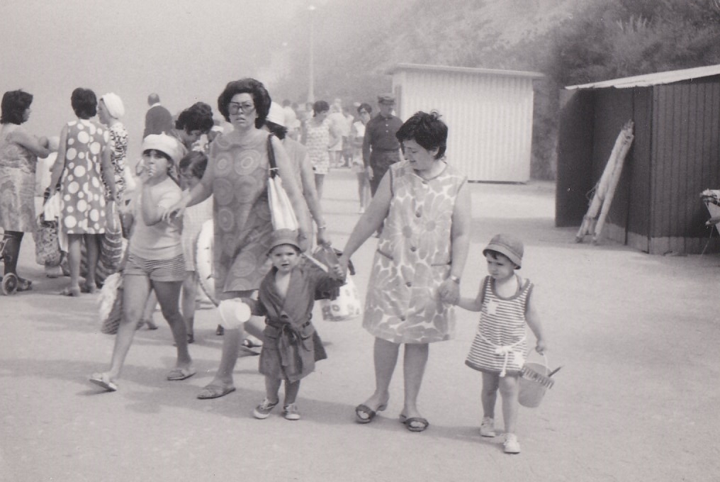 Na Praia do Sul, em 1972.