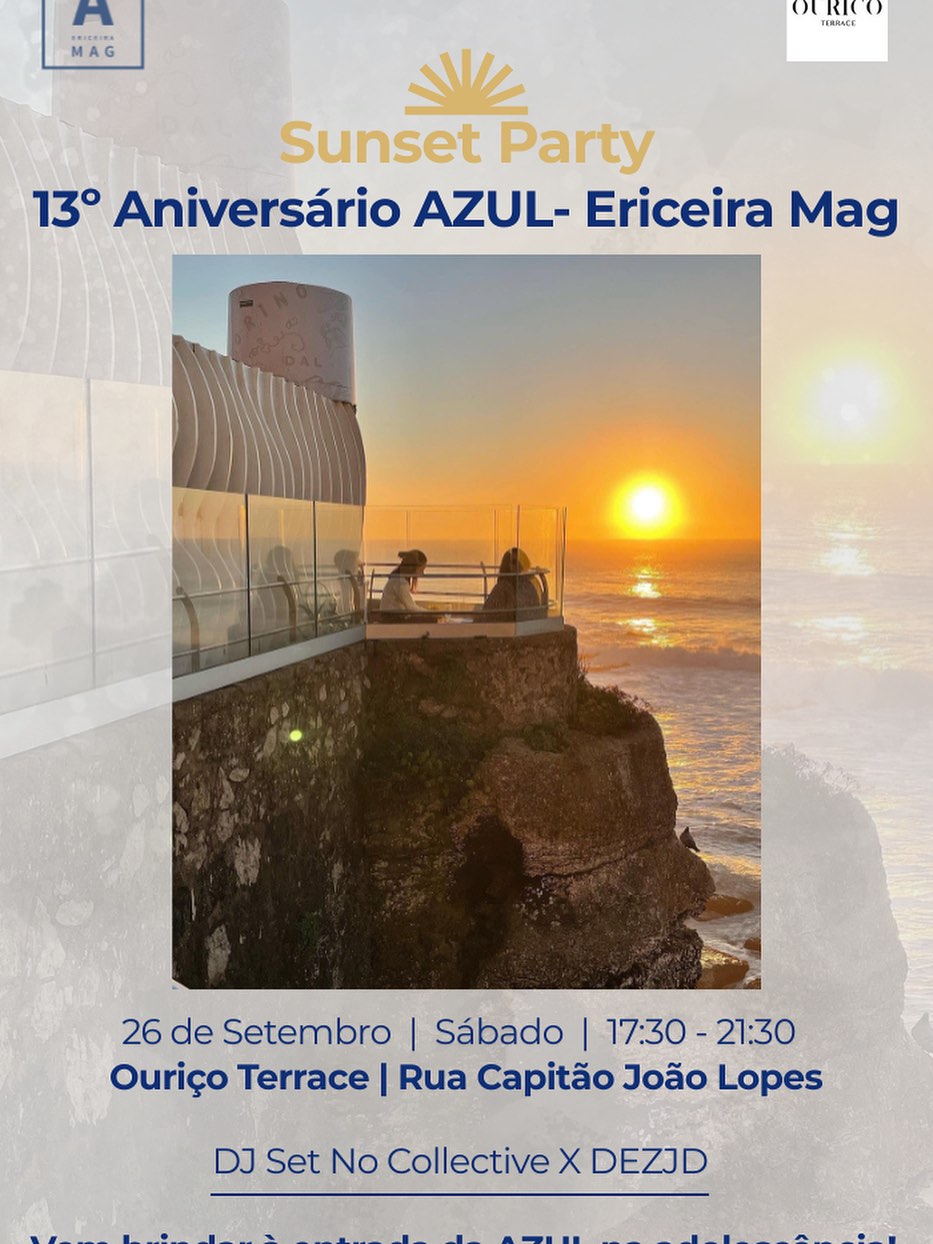 🎉Entre as 17:30 e as 21:30 vai haver DJ Set ao ar livre, brindes e algumas surpresas! 😎

Todas as infos no link da bio

@ouricoterrace 
@ourico_ericeira