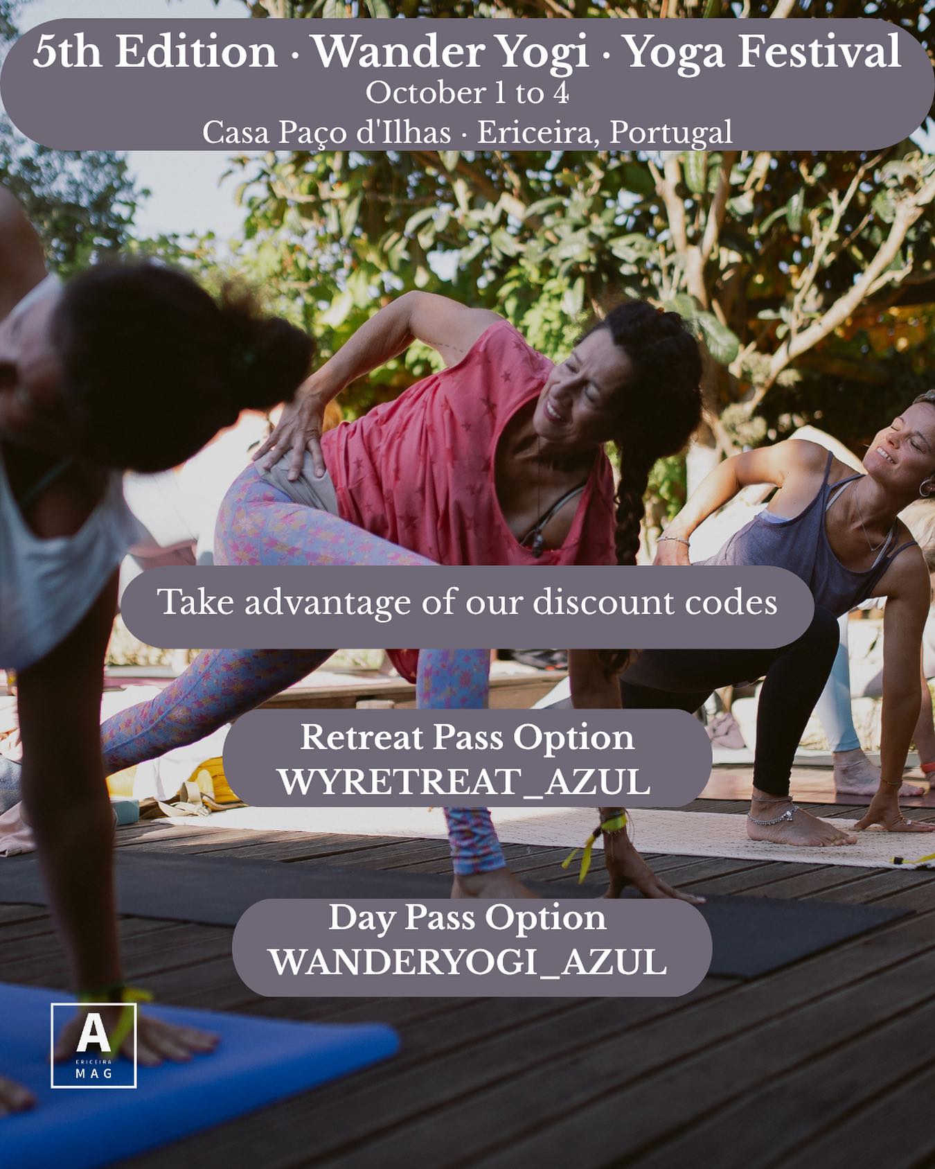 Faltam apenas dois dias para começar!

Mais infos sobre o festival Wander Yogi e estas promoções exclusivas no link da bio.

(EN)

Only two days to start!

More infos about the Wander Yogi Festival and these exclusive promotions at the link in bio.

@thewanderyogi_official
