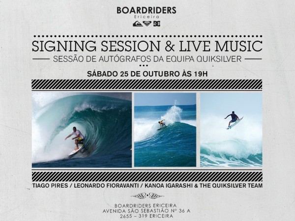 Tiago Pires Autógrafos Quiksilver 2014. - ph. DR