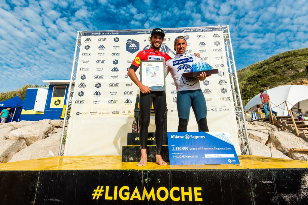 Os grandes vencedores da etapa e da Allianz Triple Crown -  ph. Pedro Mestre / Associação Nacional de Surfistas.