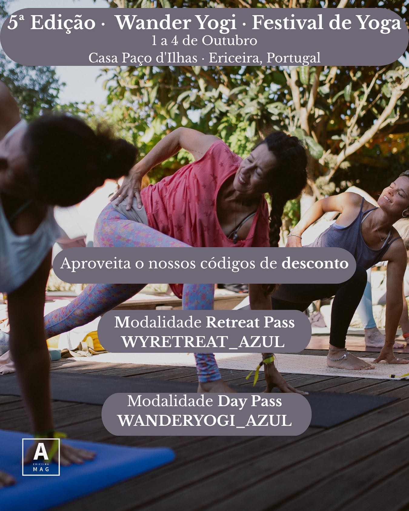 Mais infos sobre o festival Wander Yogi e estas promoções na bio! / More infos about the Wander Yogi Festiva and these promotions at the bio!

@thewanderyogi_official